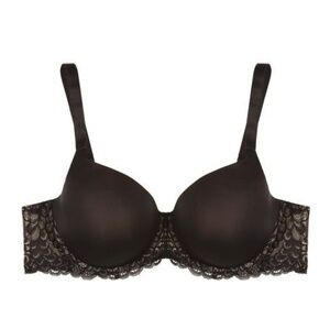 Nwot True&Co Christy Ultimate Coverage Bra Black 38E 38DD Plus Size